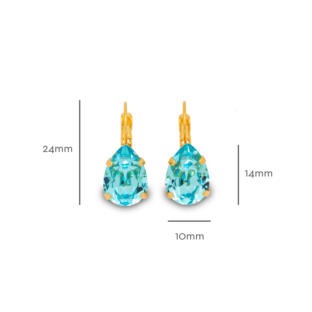 Adele Aqua Blue Crystal Earrings