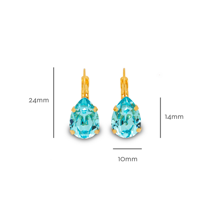 Adele Aqua Blue Crystal Earrings