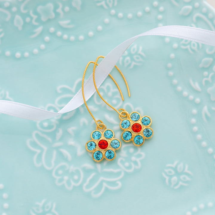 Coralie Earrings Aqua