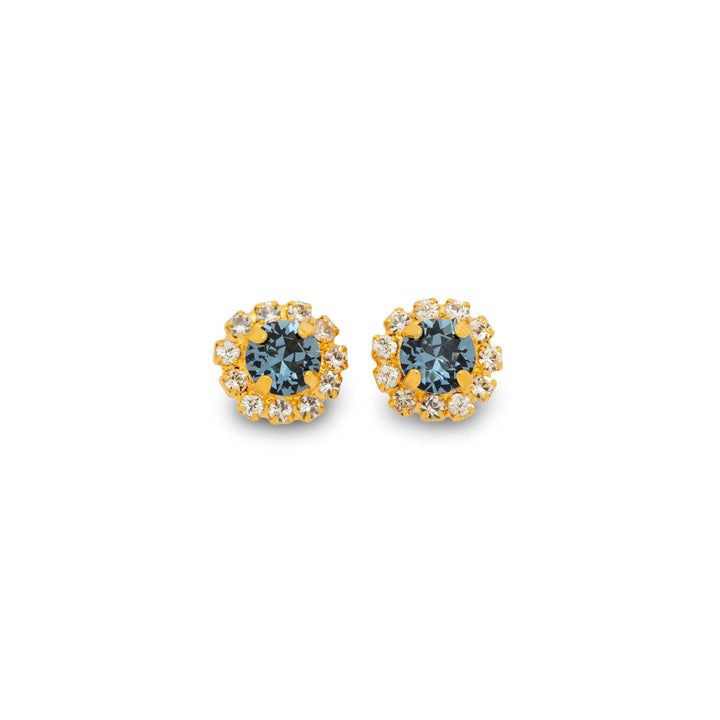 Esme Denim Blue Stud Earrings