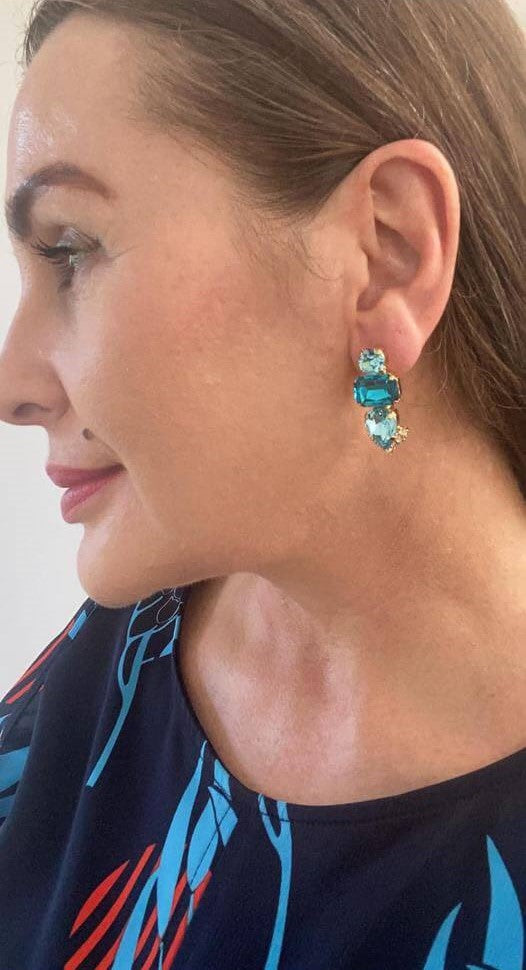 Eugenie Earrings Aqua