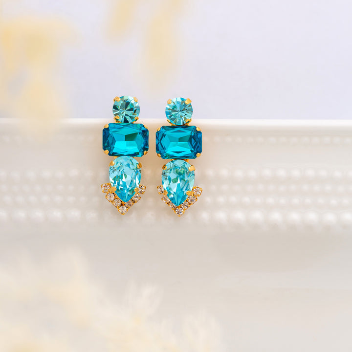 Eugenie Earrings Aqua