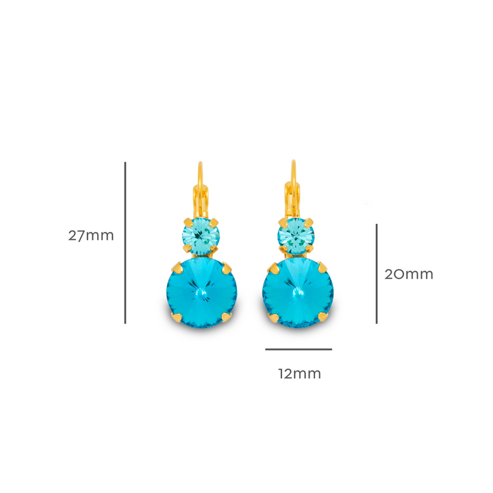 Gisele Earrings Dark Aqua