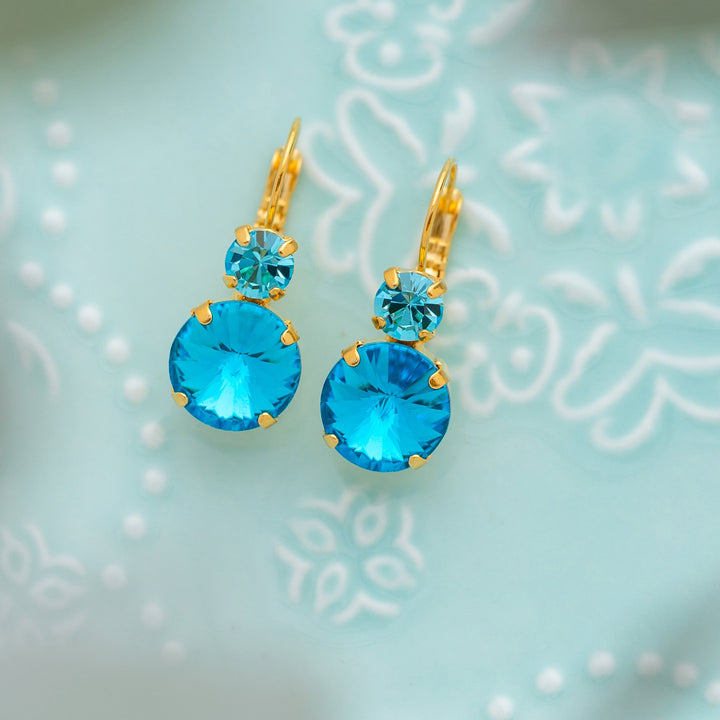 Gisele Earrings Dark Aqua