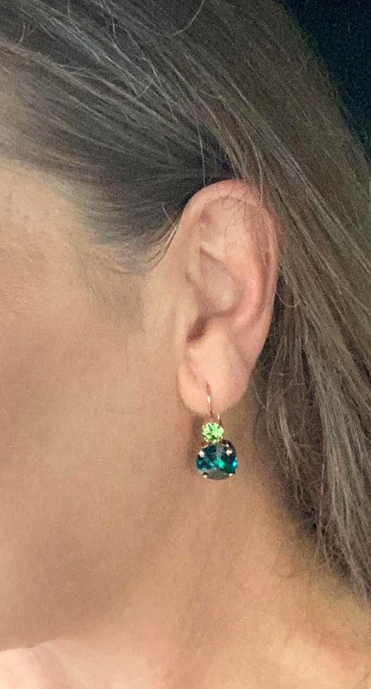 Gisele Emerald Crystal Earrings