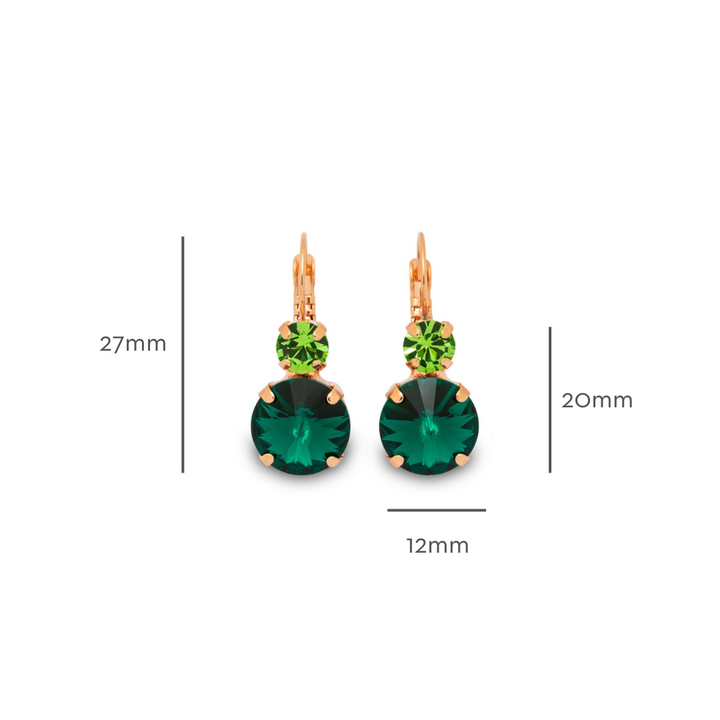 Gisele Emerald Crystal Earrings