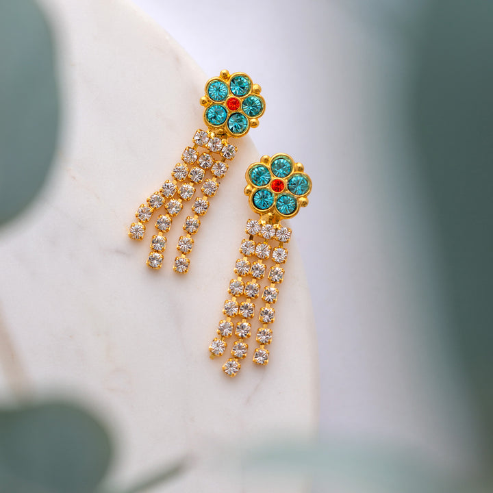 Margaux Earrings Aqua