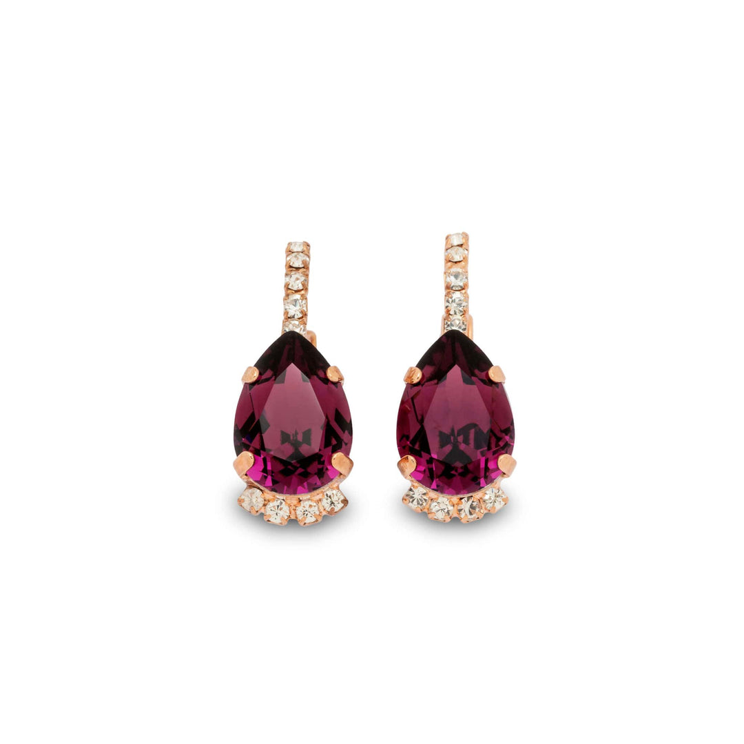 Vivienne Amethyst Crystal Earrings