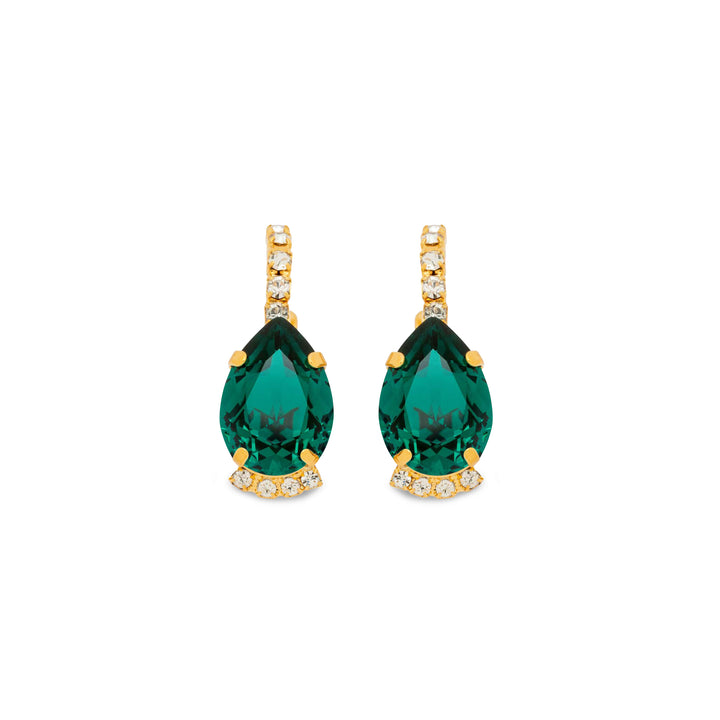 Vivienne Emerald Crystal Earrings