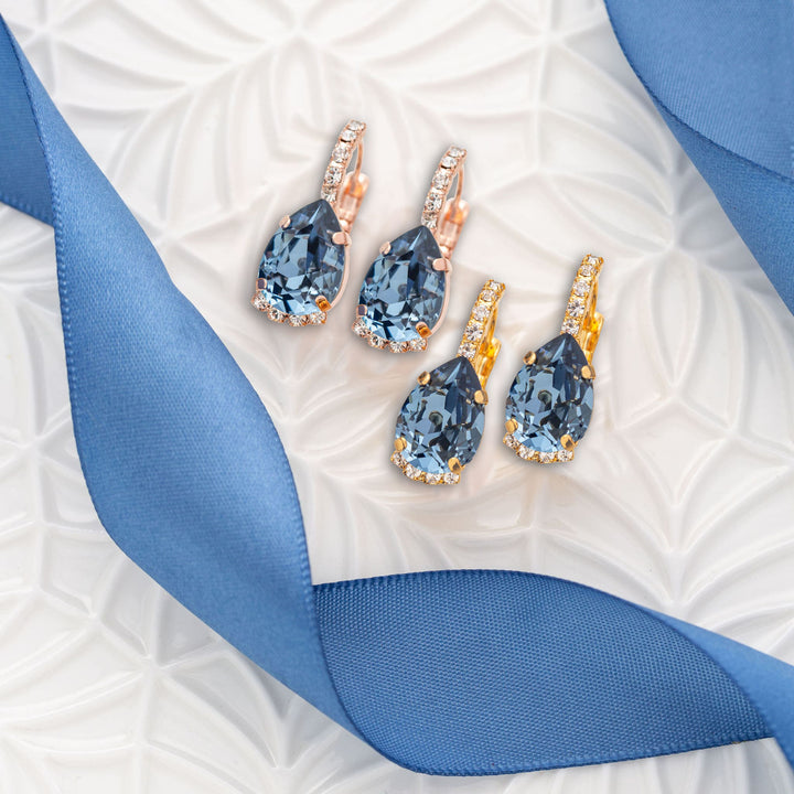 Vivienne Denim Blue Crystal Earrings