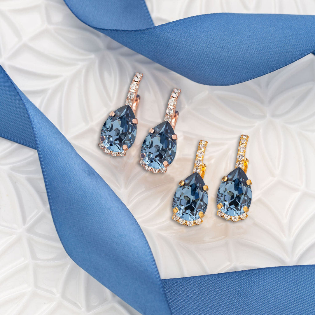 Vivienne Denim Blue Crystal Earrings